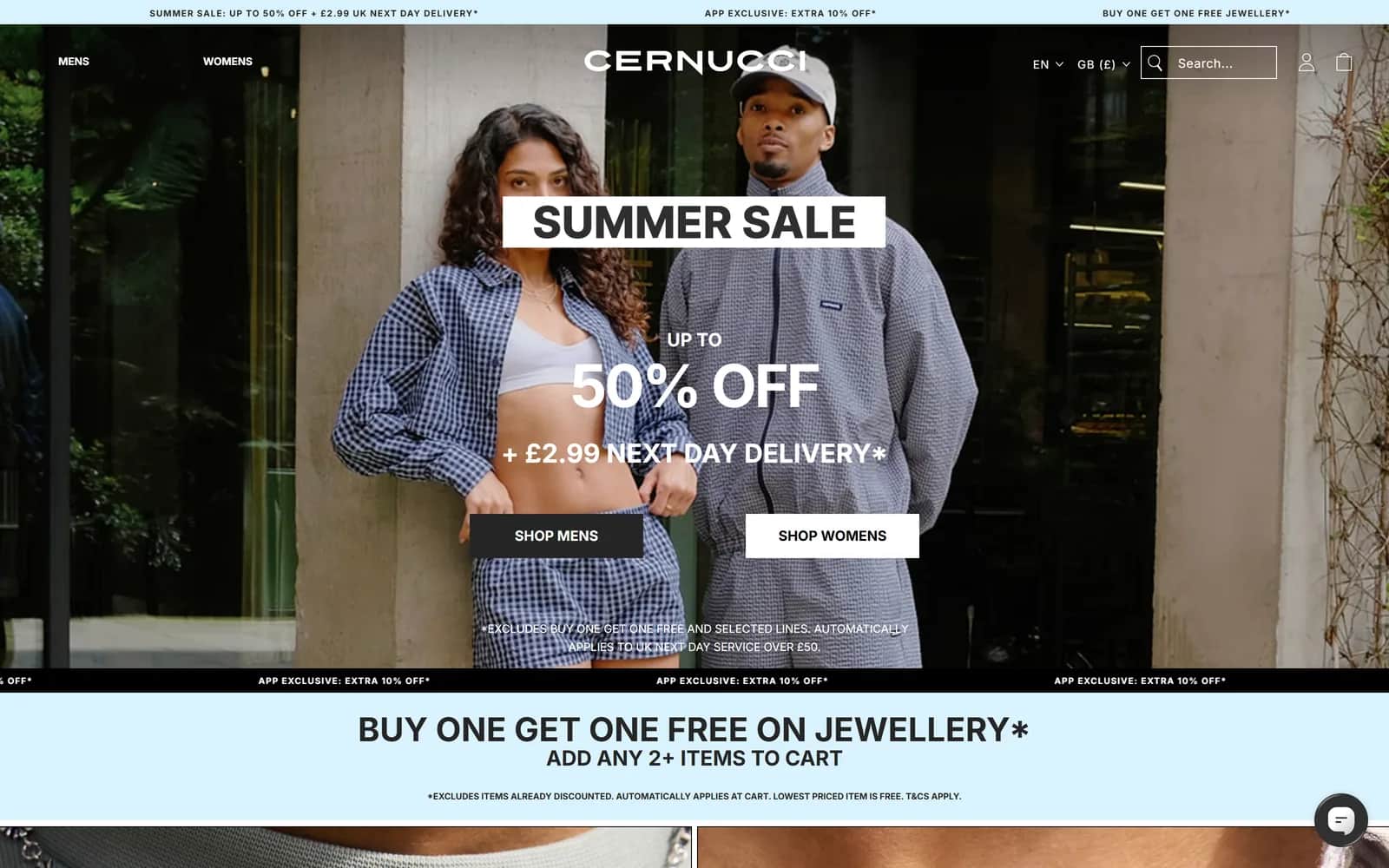 Cernucci — interface